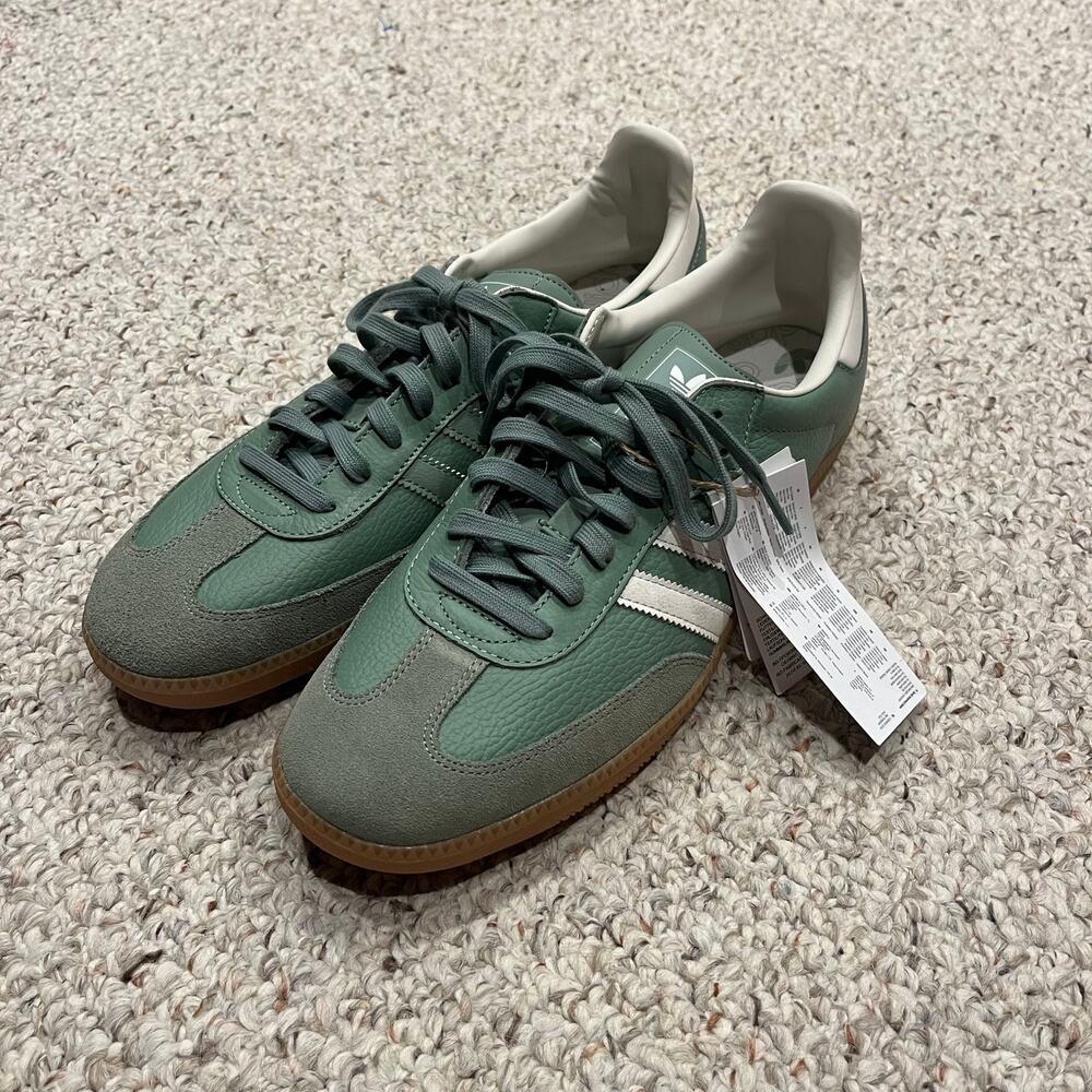 NWT Adidas Samba OG Sneakers Sz 14 Silk Green Athleisure Workout Casual